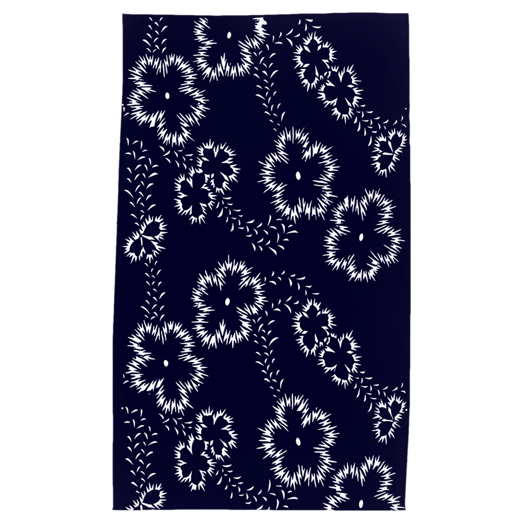 Navy Floral Tea Towel - HapDog Laboratories