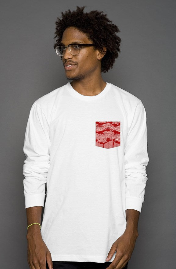 Katagami Pocket Tee Red and Cream - HapDog Laboratories