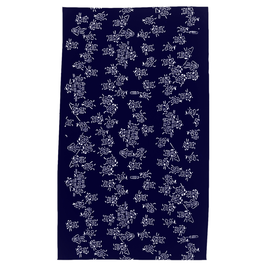 Dark Blue Samurai Tea Towel - HapDog Laboratories
