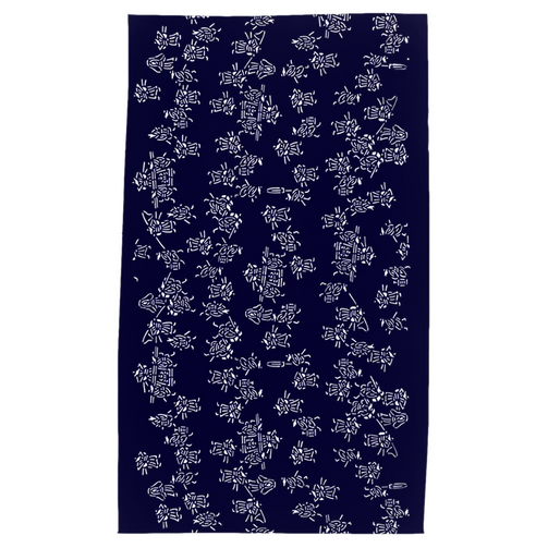 Dark Blue Samurai Tea Towel - HapDog Laboratories