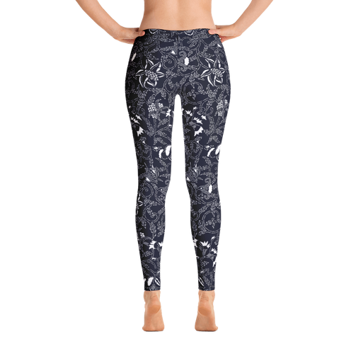 Arabesque Floral Artwork Leggings - HapDog Laboratories