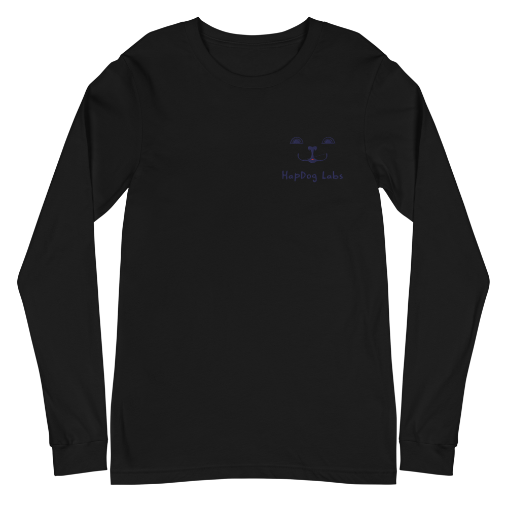 Face of Hap Embroidered Long Sleeve Tee - HapDog Laboratories