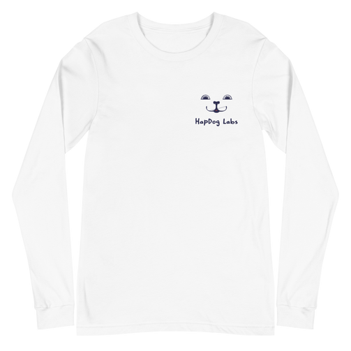 Face of Hap Embroidered  Long Sleeve Tee - HapDog Laboratories 